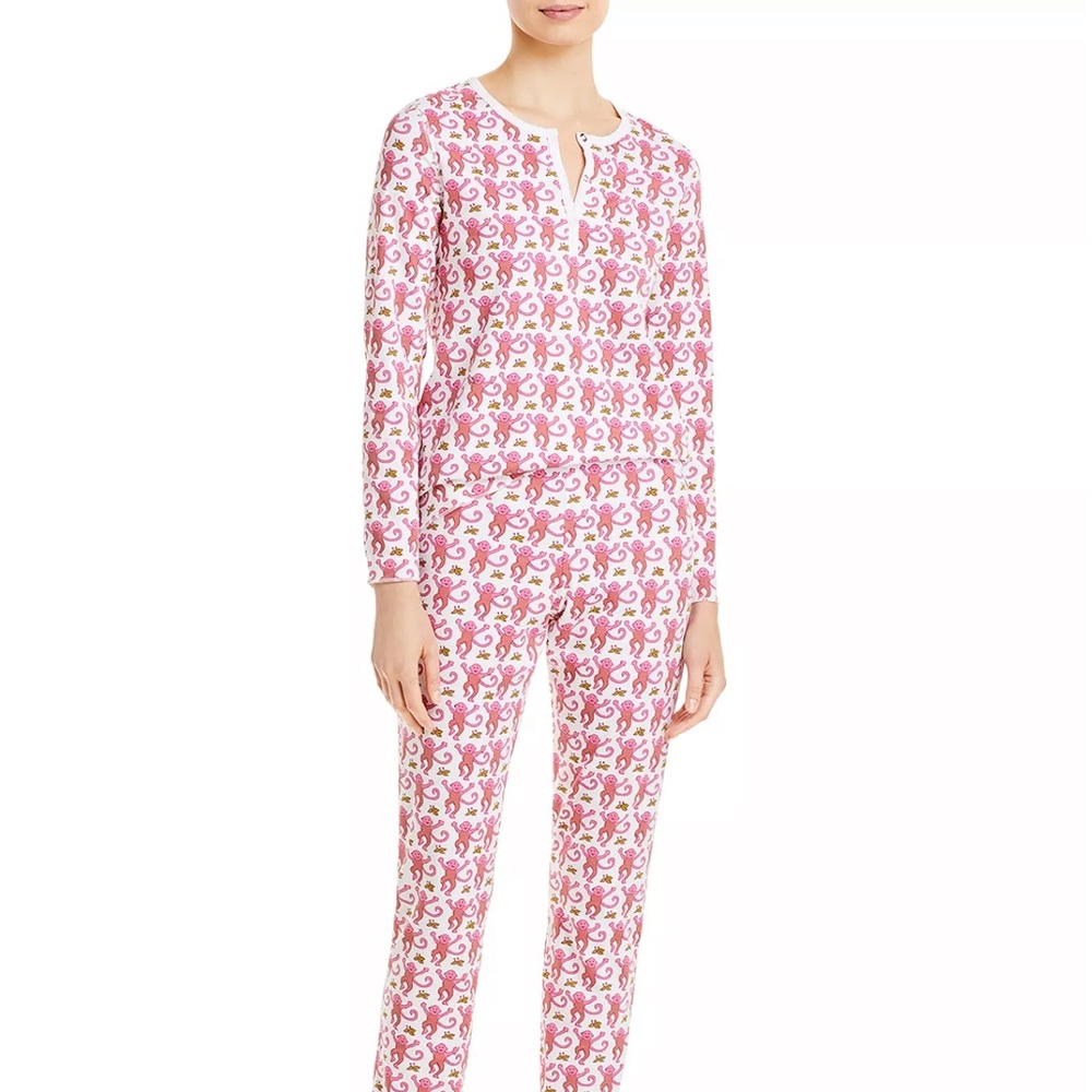 Roller Rabbit Cotton Monkey Print Pajama Set